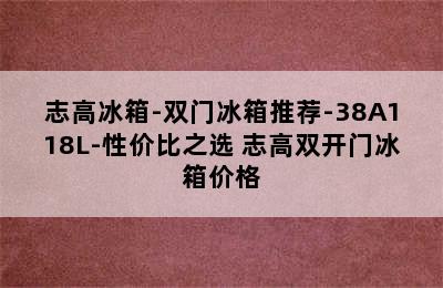 志高冰箱-双门冰箱推荐-38A118L-性价比之选 志高双开门冰箱价格